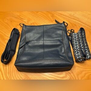 The Sak, Navy Blue Leather Crossbody Bag